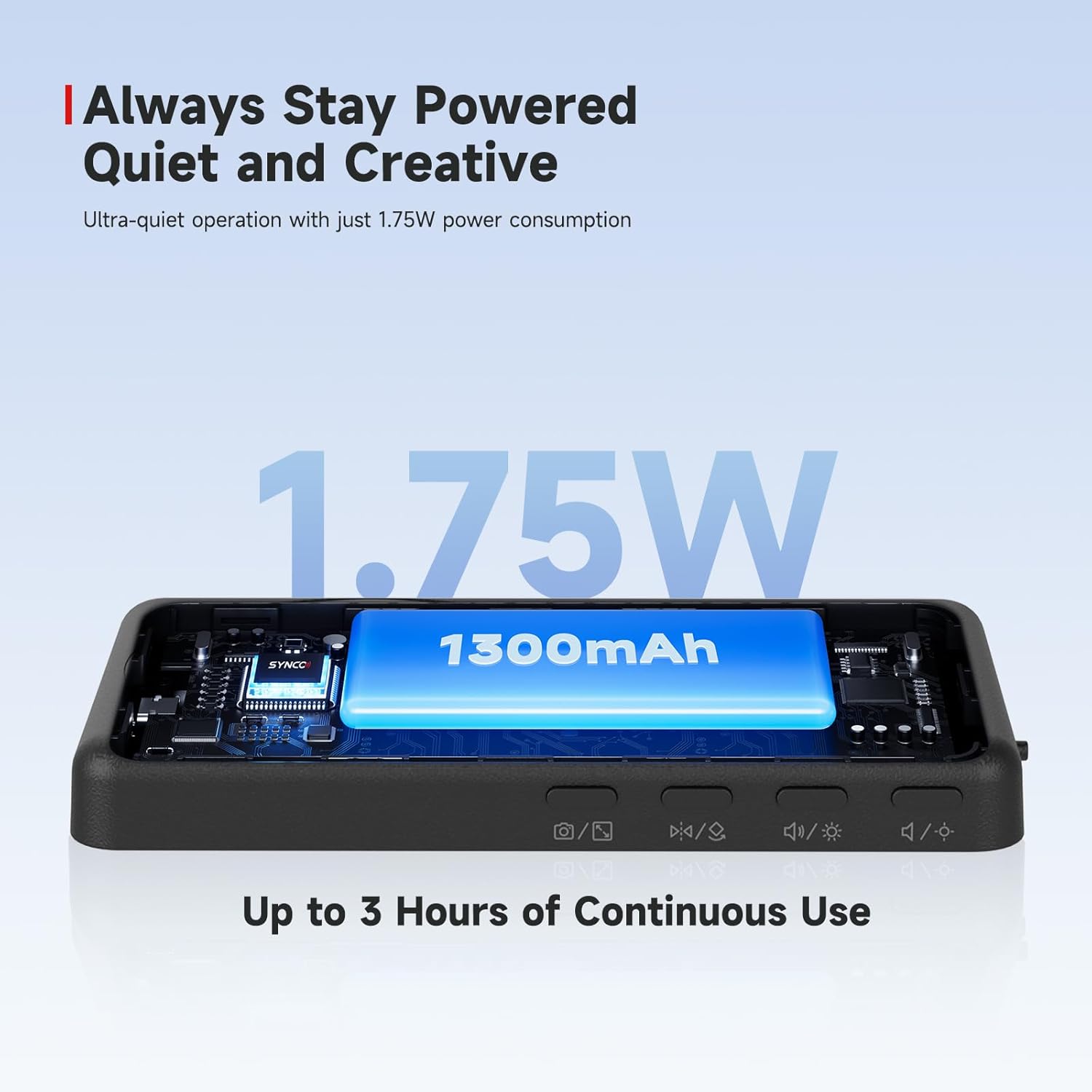 SYNCO Xview M4 Wireless Magnetic Phone Vlog Monitor Screen, Built-in Bluetooth Remote Control, Blue - Image 4