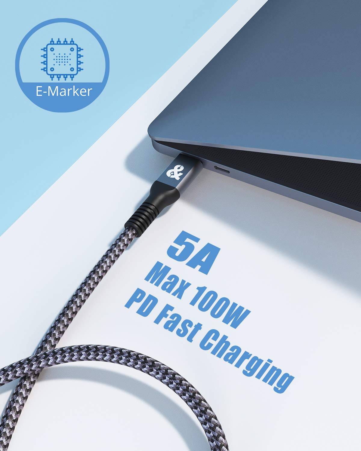 100W 5A 20Gbps 3.3ft USB C to USB C 3.1 Gen 2 Video Charging Cable 4K 60Hz - Image 4