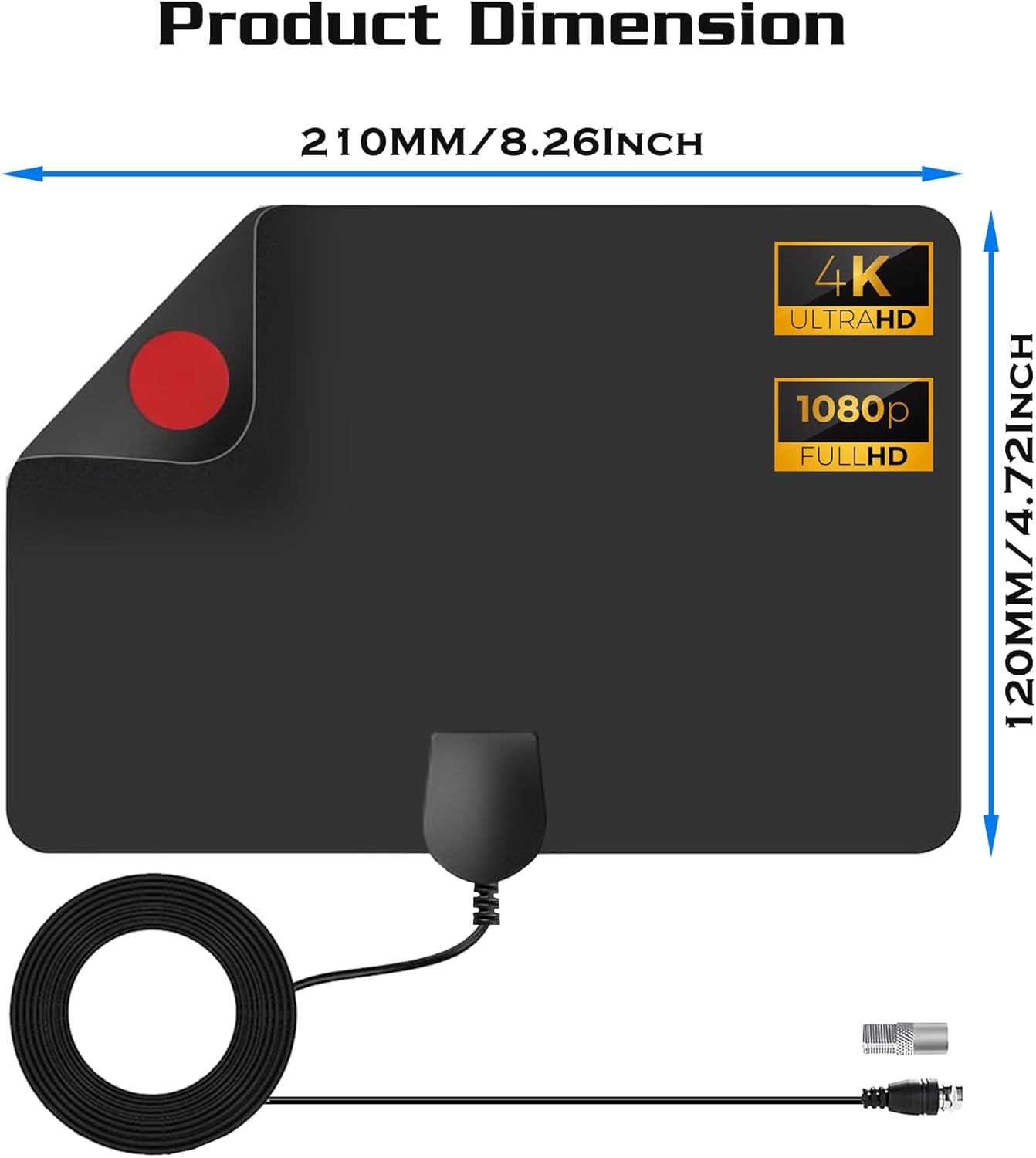 2025 4K 1080p Long Range Digital HDTV Antenna for Indoor Local Channels Smart Old TVs - Image 7