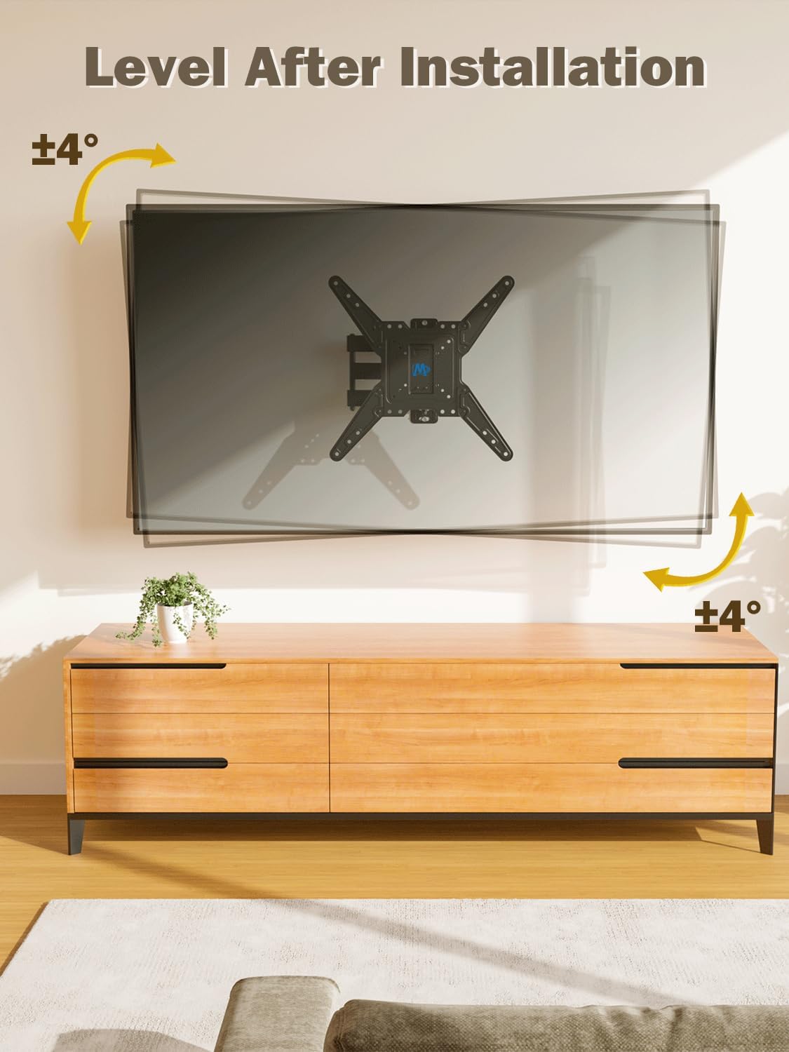 Mounting Dream Full Motion TV Wall Mount for 26-55 Inch TVs, 77lbs Capacity, Swivel Tilt Bracket - Image 6