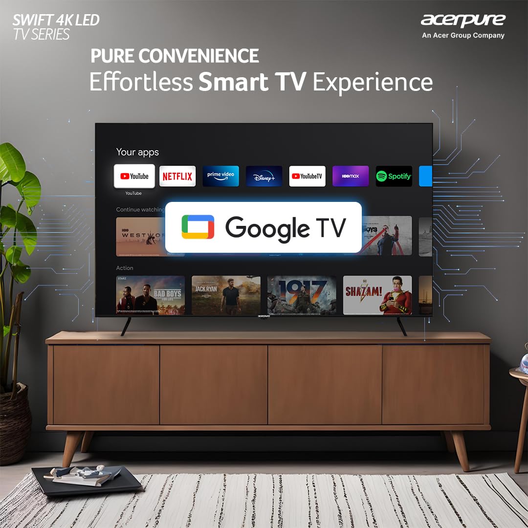 Acerpure 65 Inch UHD LED Smart Google TV AP65UG51ASFTD Black - Image 10