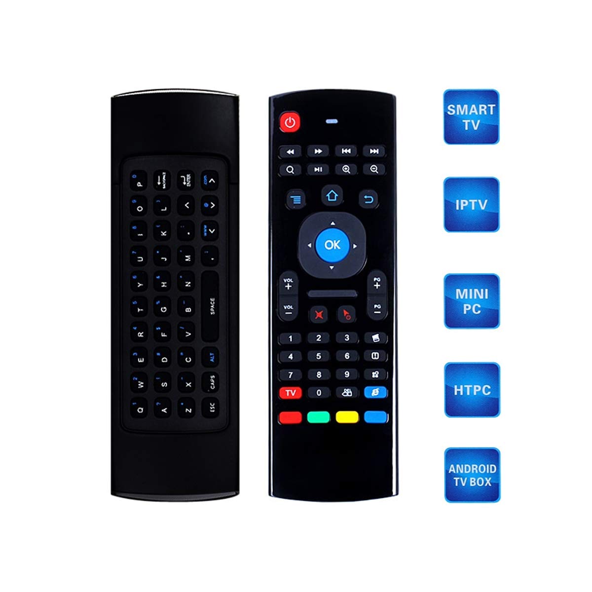 7SEVEN Air Fly Mouse Universal Remote with Keyboard, IR Learning for Smart Devices - Image 3