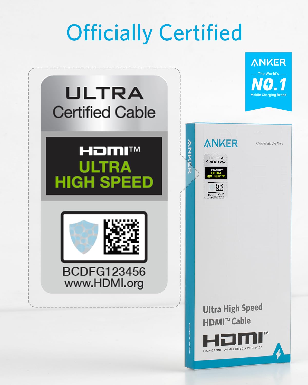 Anker 6.6FT Ultra High Speed HDMI 2.1 Cable Supports 8K@60Hz 4K@120Hz 48Gbps with Dynamic HDR and eARC - Image 2