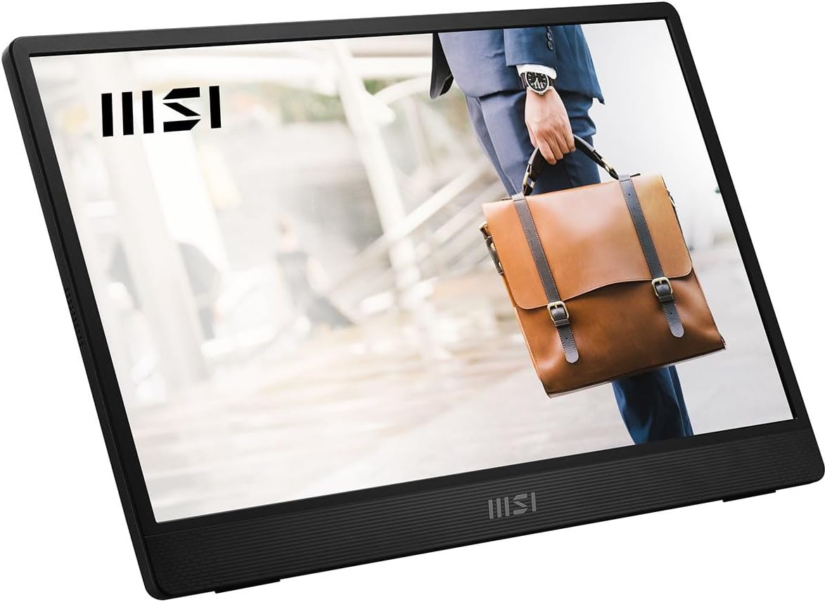 MSI Pro MP161 E2 Portable 15.6" FHD IPS 1080p Monitor USB-C Mini-HDMI Speakers Metal Gray - Image 4