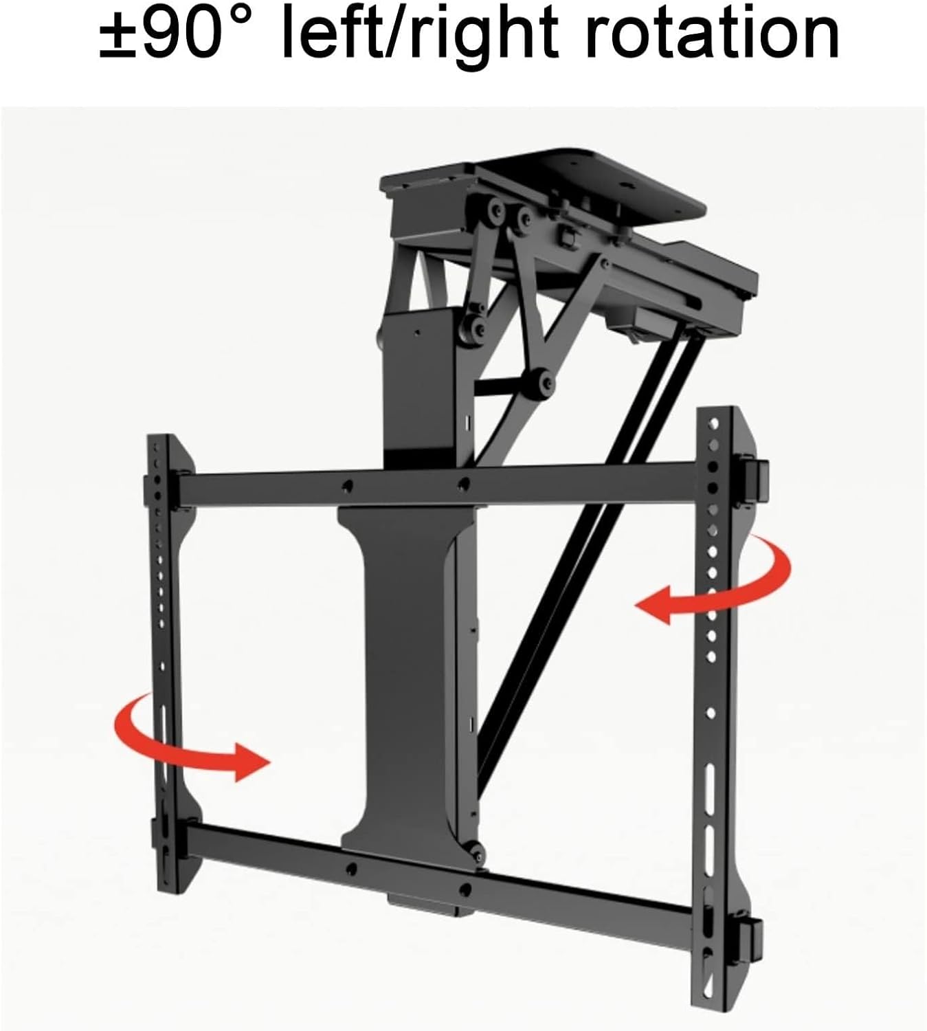 Motorized Ceiling TV Mount for 32-75 Inch TVs with ±90° Swivel and 0-75° Flip - Image 6