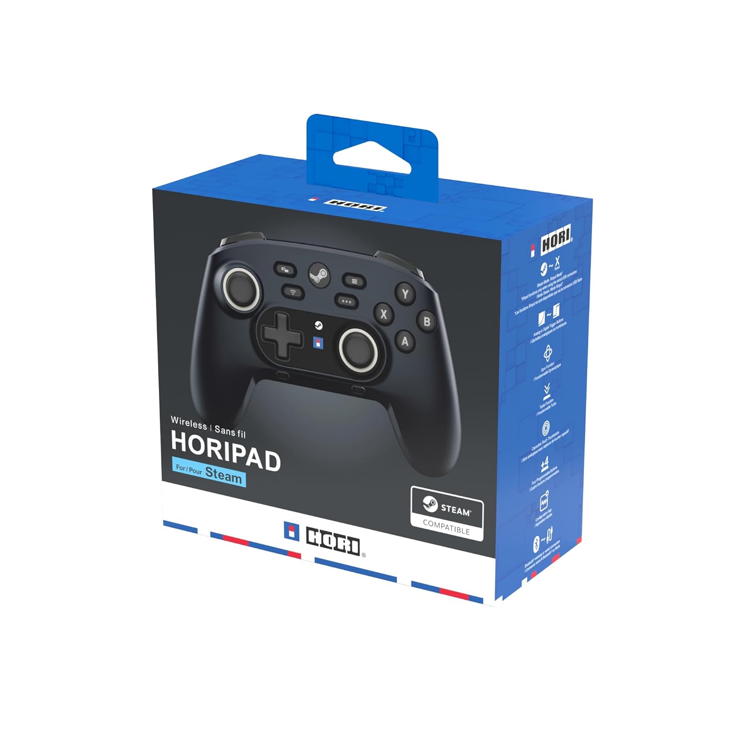 HORI Wireless HORIPAD for Steam Midnight Black Pro Controller with Large Capacity Battery - Image 7