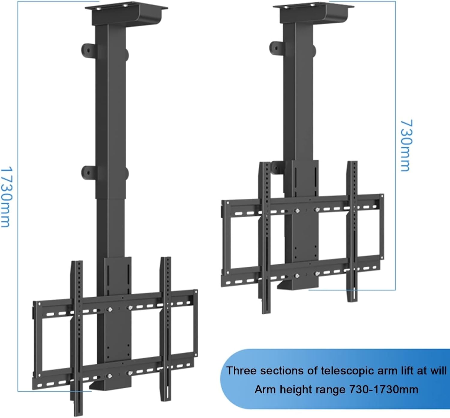 Motorized TV Ceiling Mount with Auto Lifting Stand Fits 32-75 Inch TVs 28.7 to 68.1 Inches Height Adjustable - Image 3
