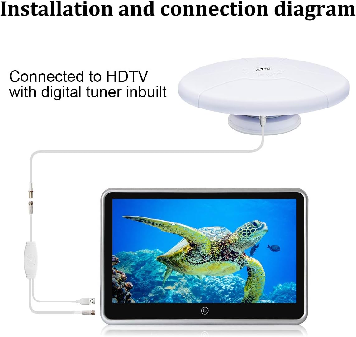 Amplified Digital HD RV TV Antenna with Long Range Reception Magnetic Base-W for Camper Trailer Boat - Image 4