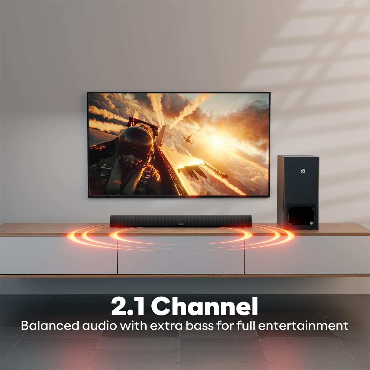 GOVO GOSURROUND 750 Pro Max 160W 2.1 Channel Soundbar with 5.25” Deep Bass Subwoofer, Bluetooth 5.3 - Image 2