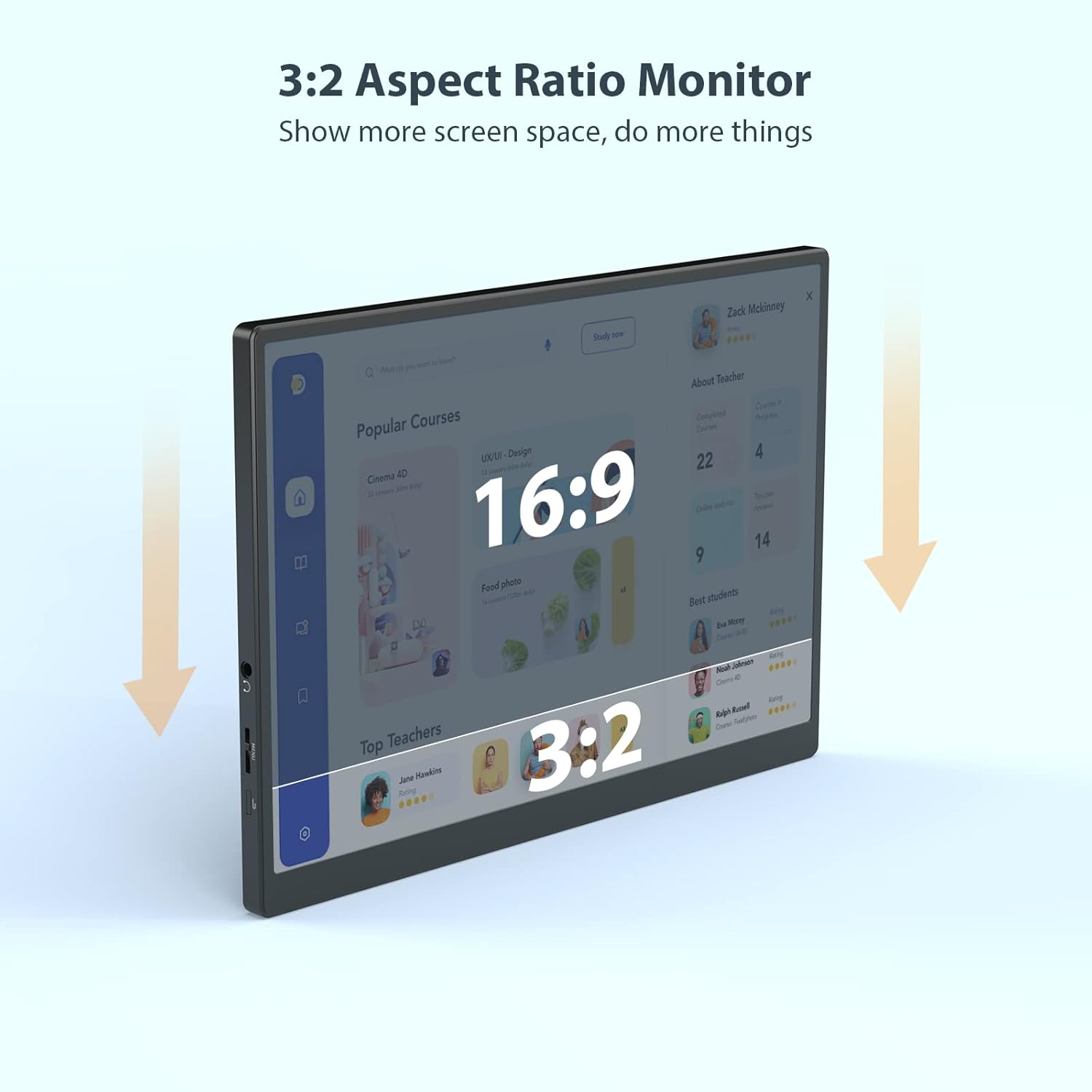 Eyoyo 10.5 Inch FHD 1920x1280 Portable Travel Monitor 100% sRGB IPS - Image 3