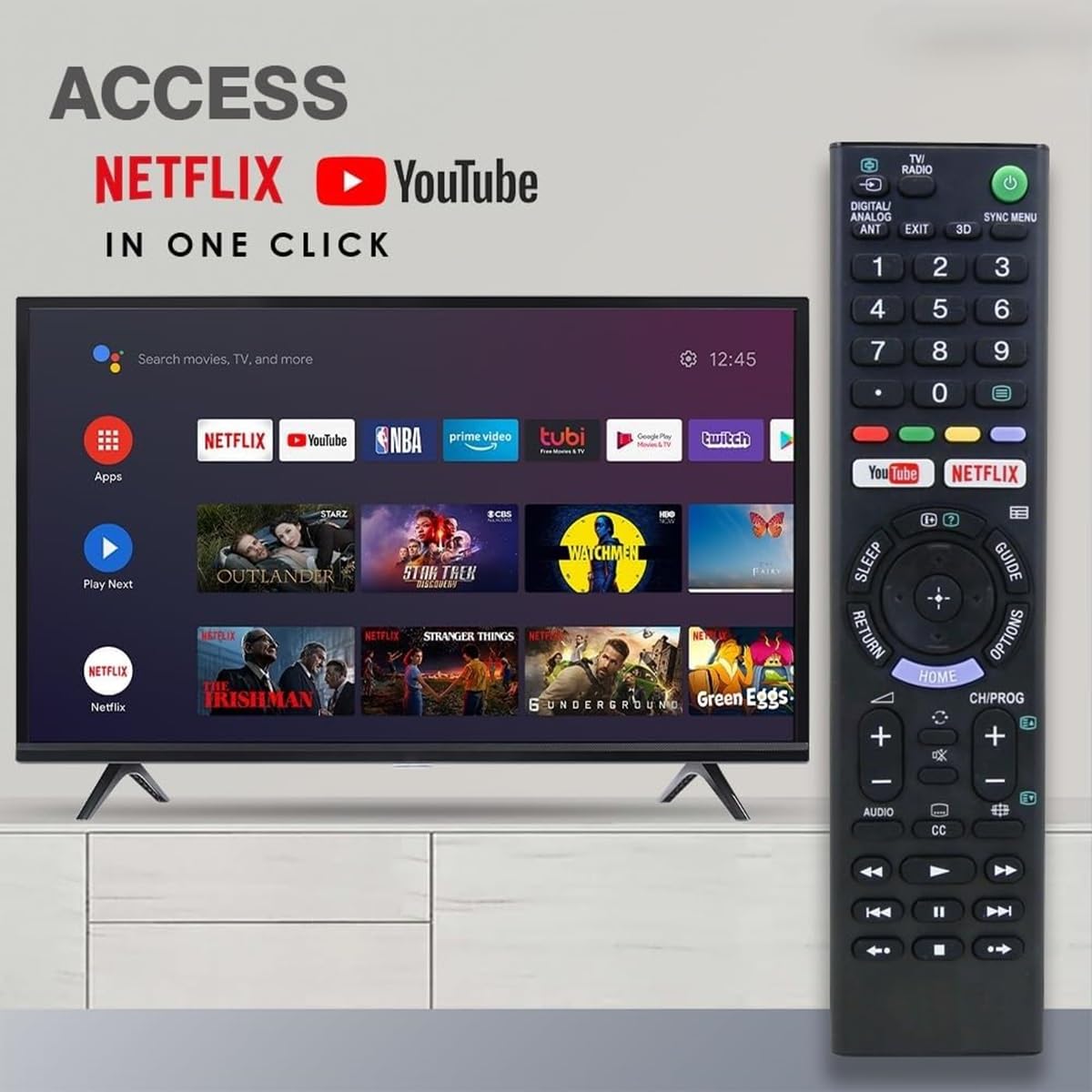 AYAME RM-L1370 Compatible Sony Bravia Smart TV Remote Control for All Sony Models - Image 2