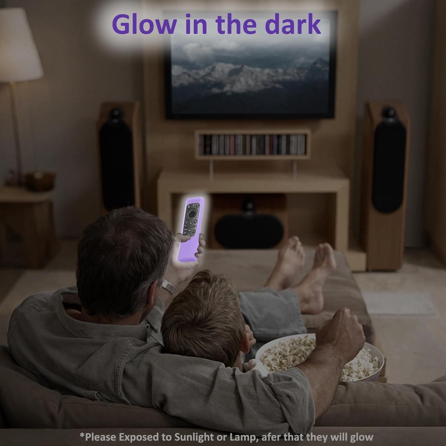 2 Pack Glow Purple & Pink Silicone Remote Covers for Samsung Smart TV BN59-01432J 01432A 01432B - Image 6