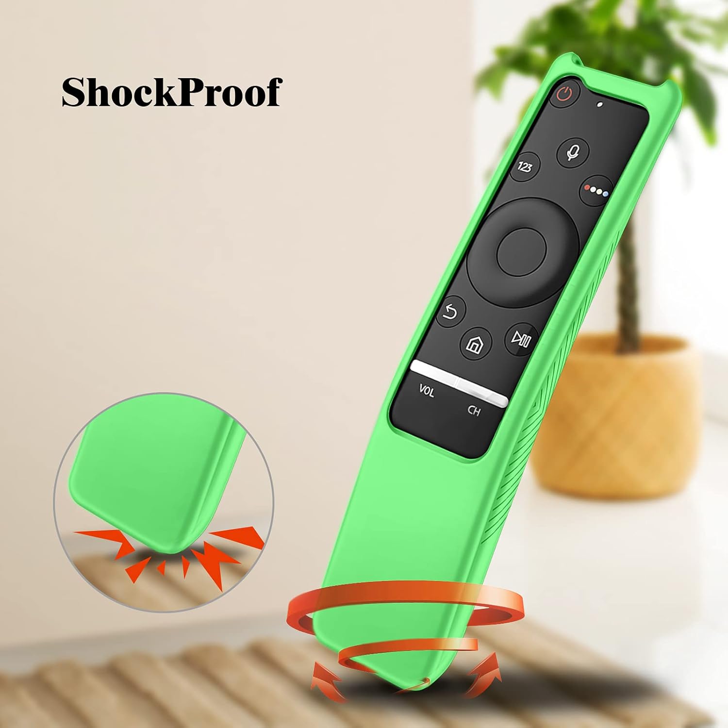 Fintie Glow-in-the-Dark Green Silicone Protective Case for Samsung BN59 Smart TV Remote - Image 9