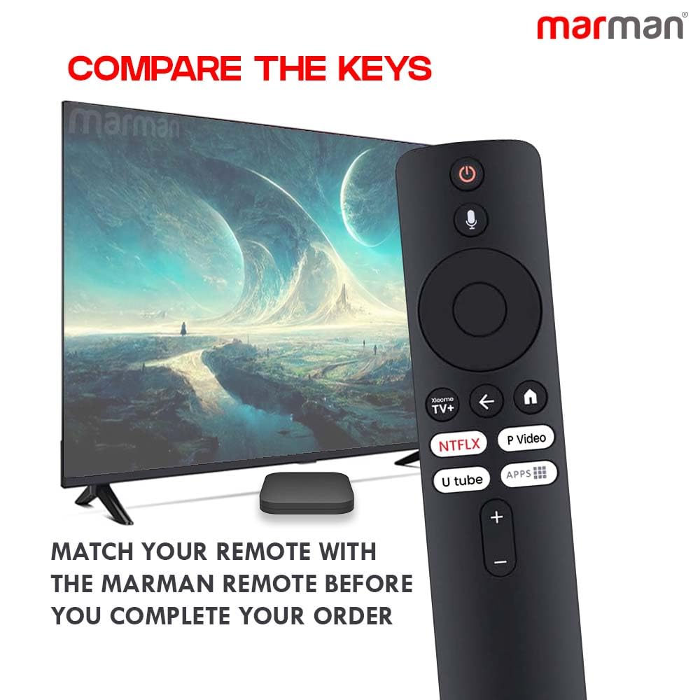 Marman Bluetooth Voice Command Remote Control for Xiaomi Mi TV 4K UHD HD LED Smart Android Redmi Television - Image 5