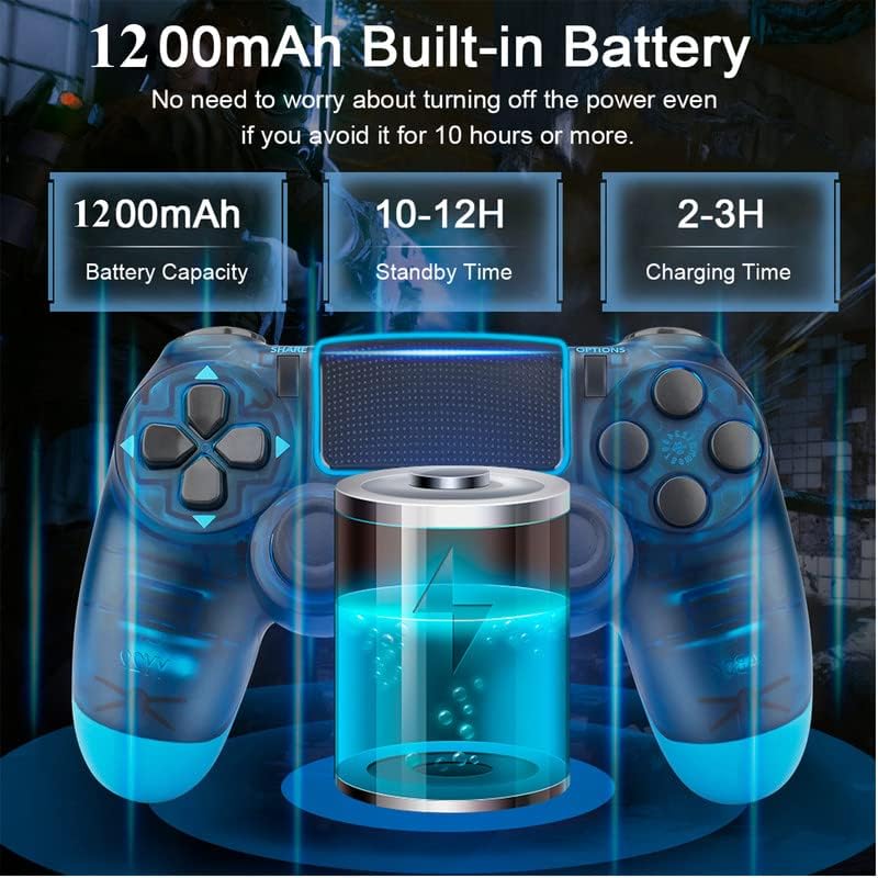 Yellow Wireless PS4 Game Controller Replacement for Playstation 4 Pro Slim PC Dual Vibration Motion Control - Image 5