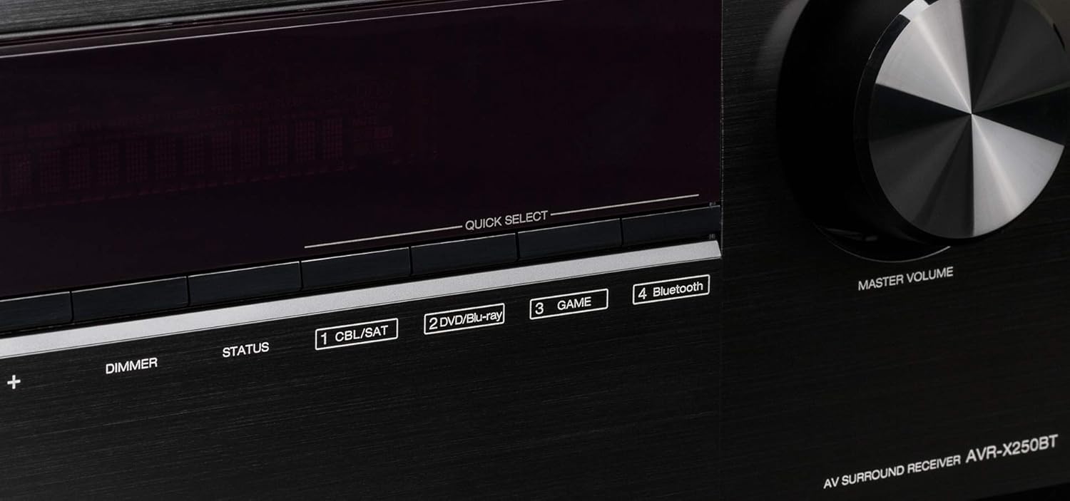 Denon AVR-X250BT 5.1 Channel 4K Ultra HD AV Receiver with Bluetooth - Black, Refurbished - Image 5