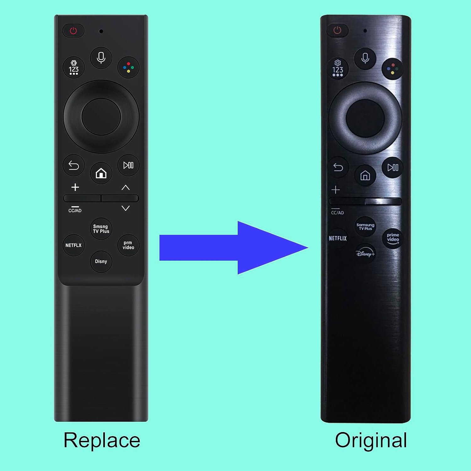New Replacement Remote Control for Samsung Crystal UHD 4K Smart TV CU7000 DU7200 Series - Image 5