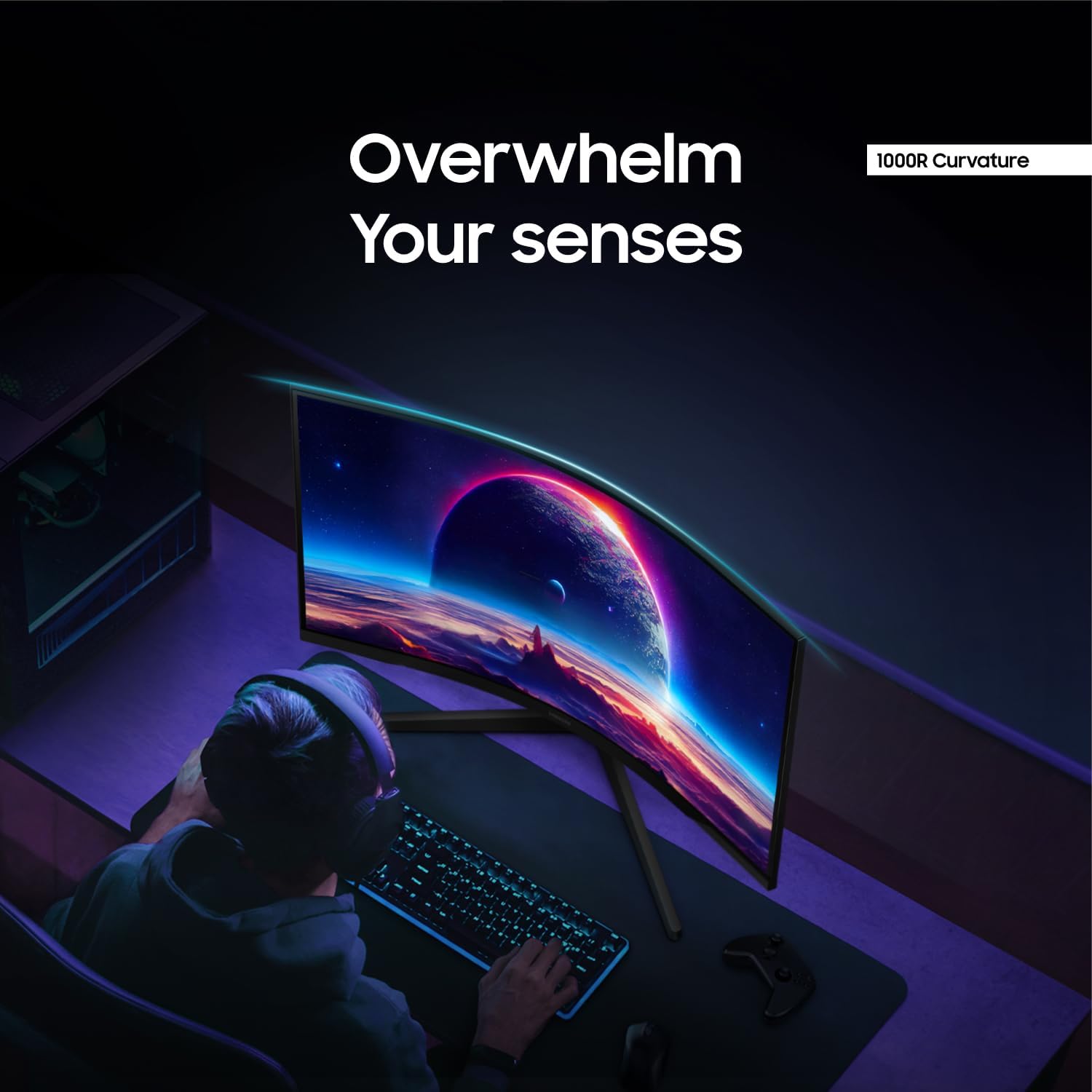 SAMSUNG 32 Inch Odyssey G55C QHD 1000R Curved Gaming Monitor 165Hz 1ms MPRT HDR10 - Image 5