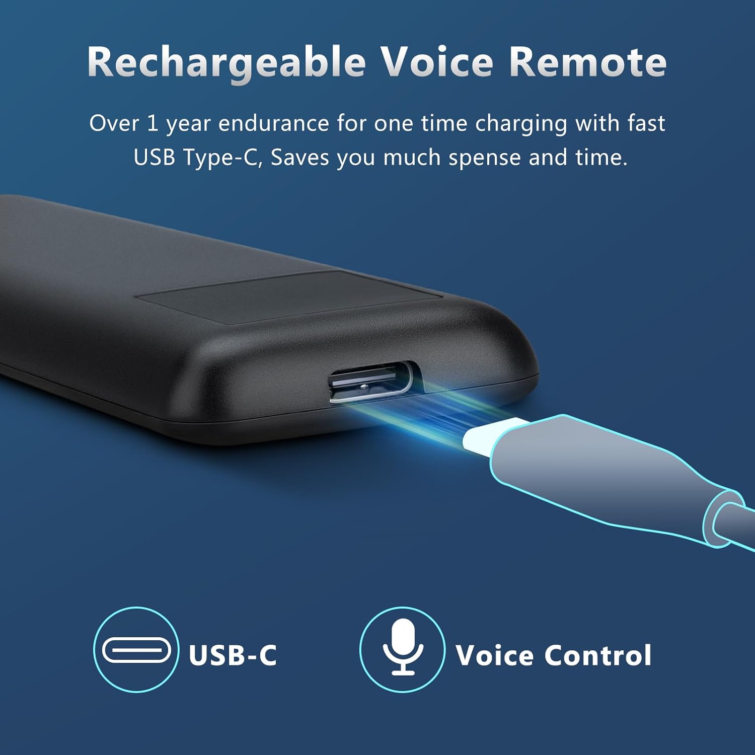 Solar Rechargeable Voice Remote for Samsung Smart TVs - Model BN59-01432A - Image 2