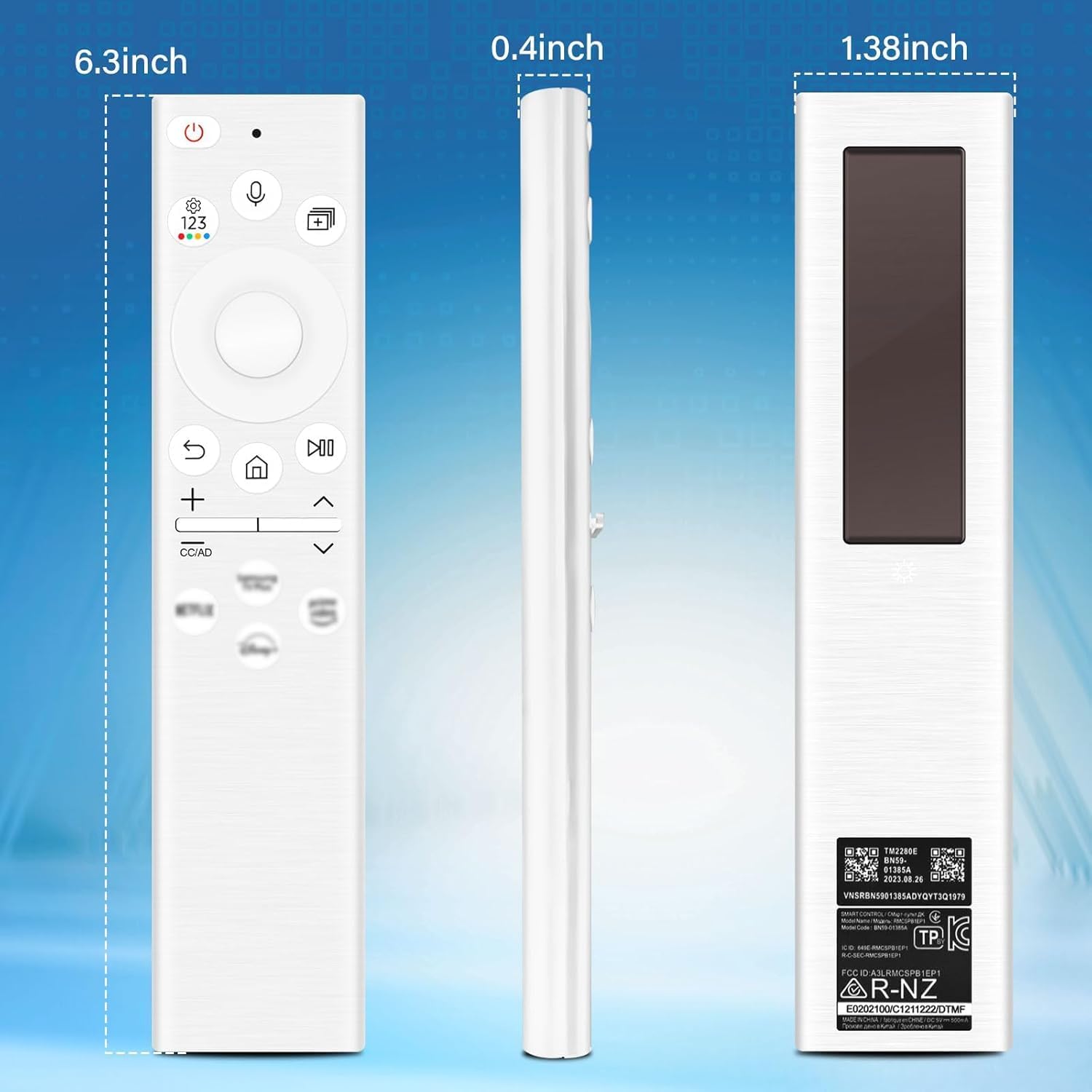 White BN59-01391A Solar Voice Remote Replacement for Samsung Smart TV USB-C - Image 8