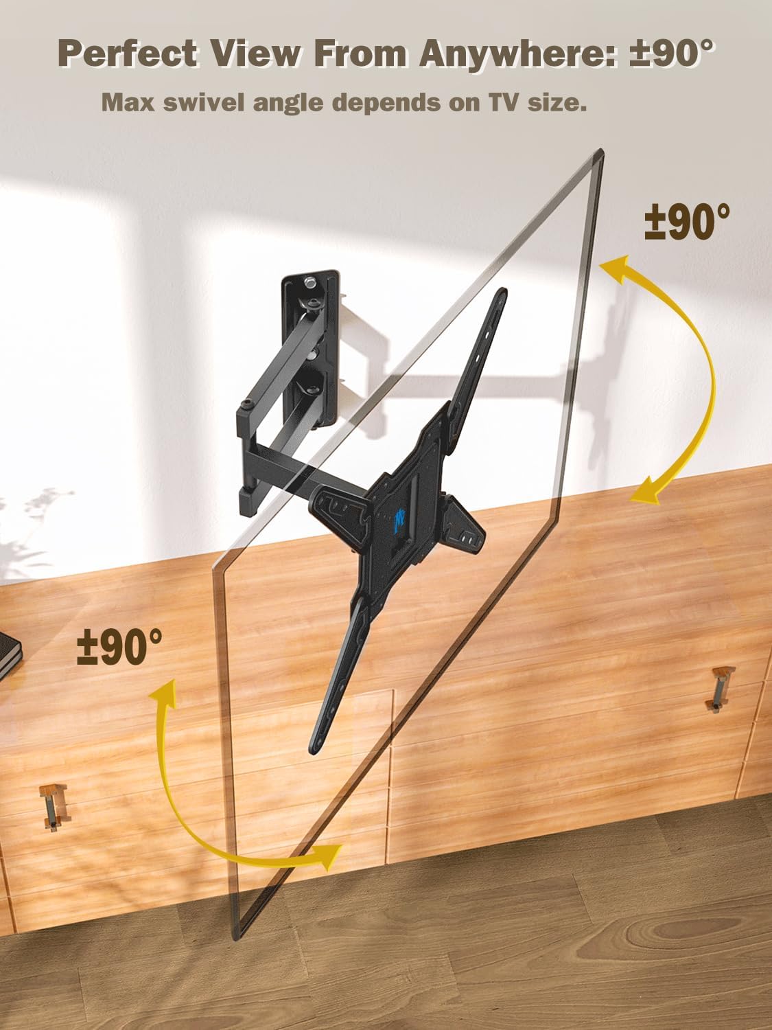 Mounting Dream Full Motion TV Wall Mount for 26-55 Inch TVs, 77lbs Capacity, Swivel Tilt Bracket - Image 5