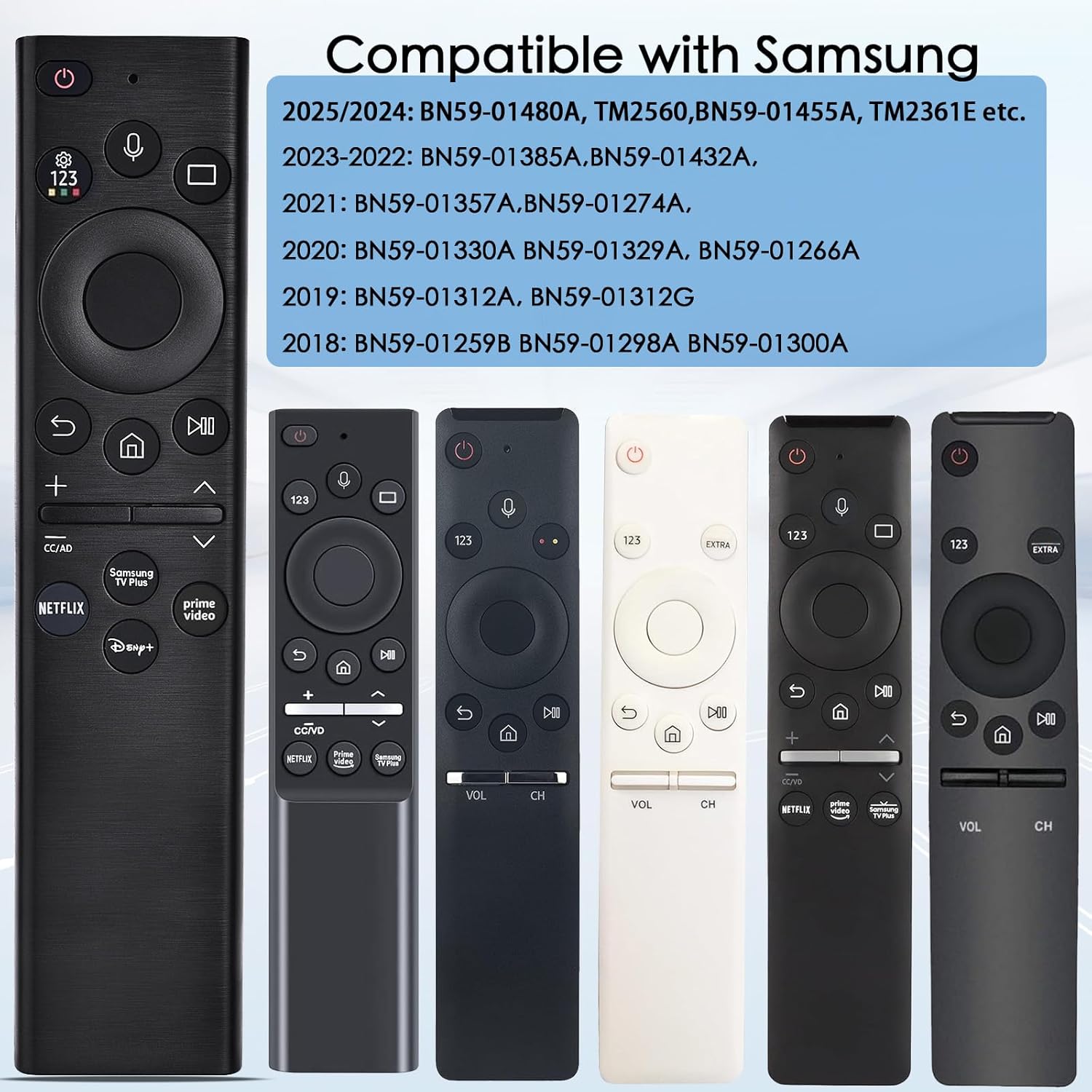 Samsung Crystal UHD QLED 4K 8K Smart TV Replacement Voice Remote Control for 2018-2025 Models - Image 3