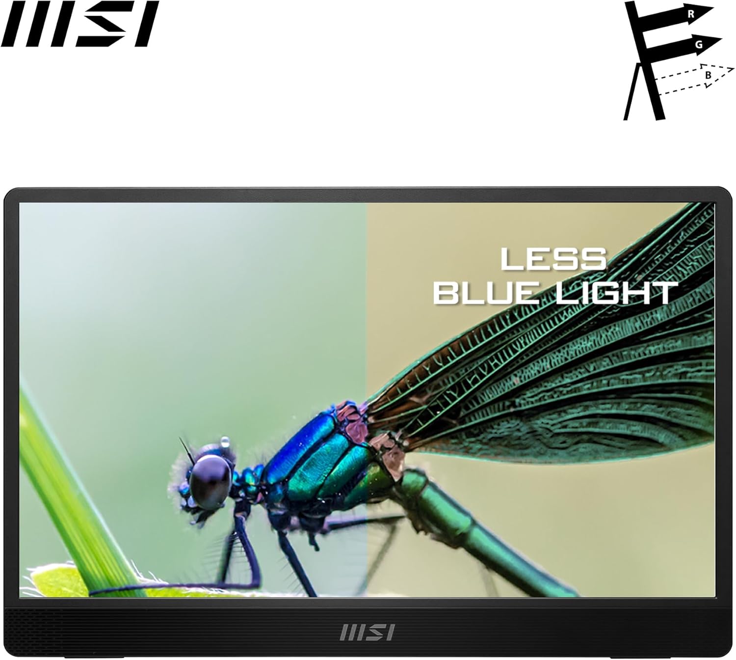 MSI Pro MP161 E2 Portable 15.6" FHD IPS 1080p Monitor USB-C Mini-HDMI Speakers Metal Gray - Image 5