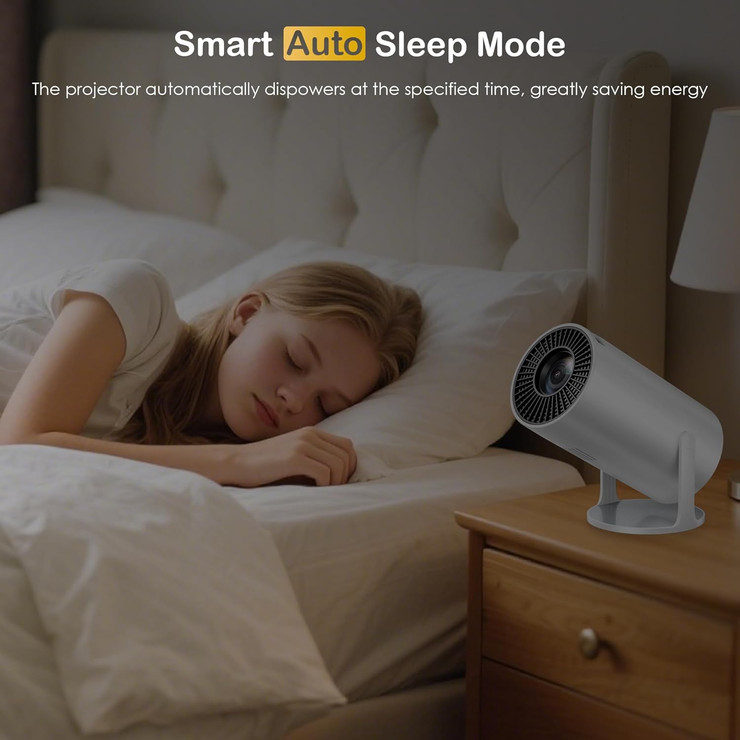 Portable Mini Projector 4K Support Full HD 1080P with 270° Rotatable Stand for Movies - Image 9