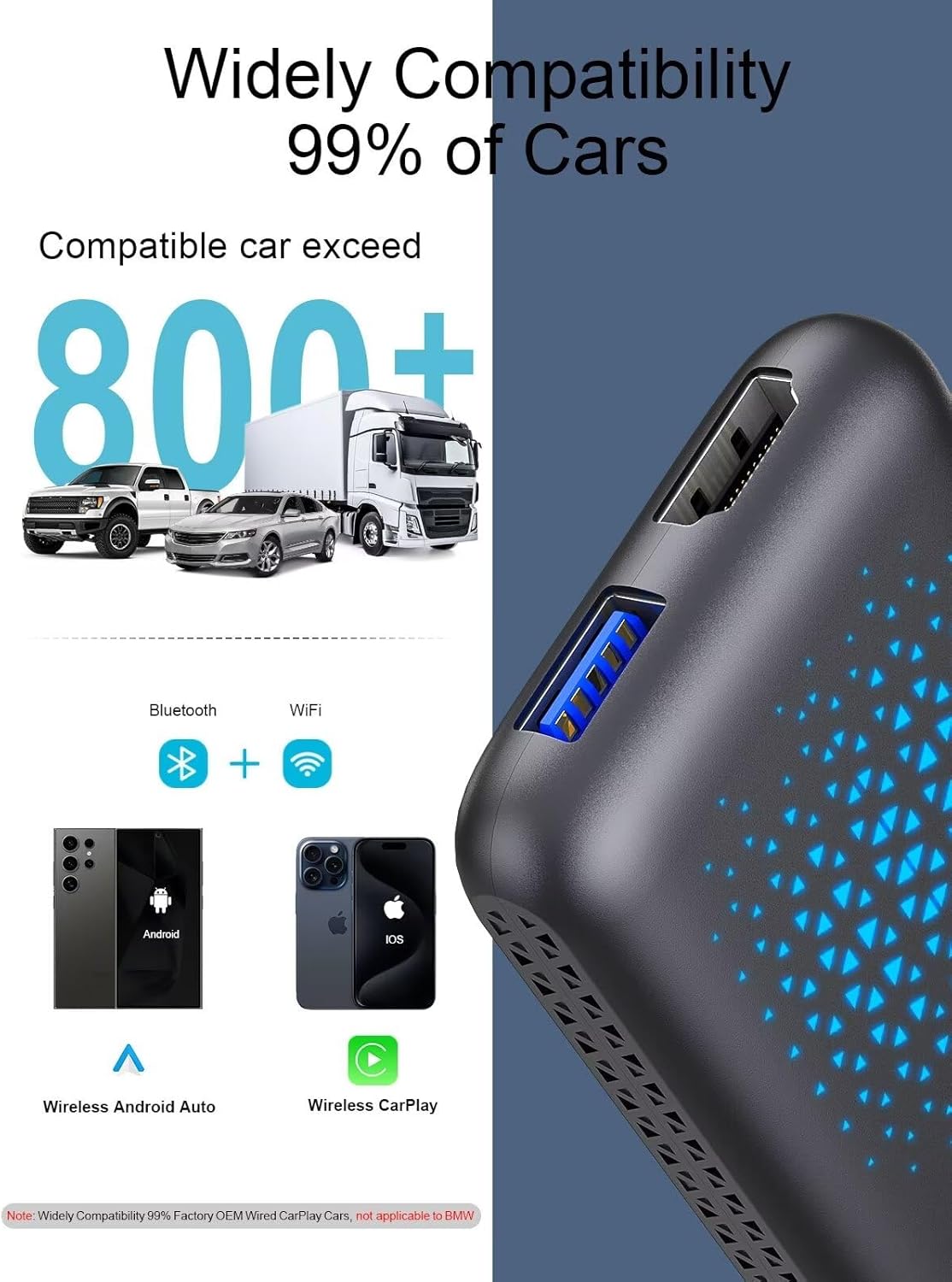 Wireless Carplay Android Auto AI Box 2.0 with YouTube Netflix Streaming HDMI Dongle - Image 6