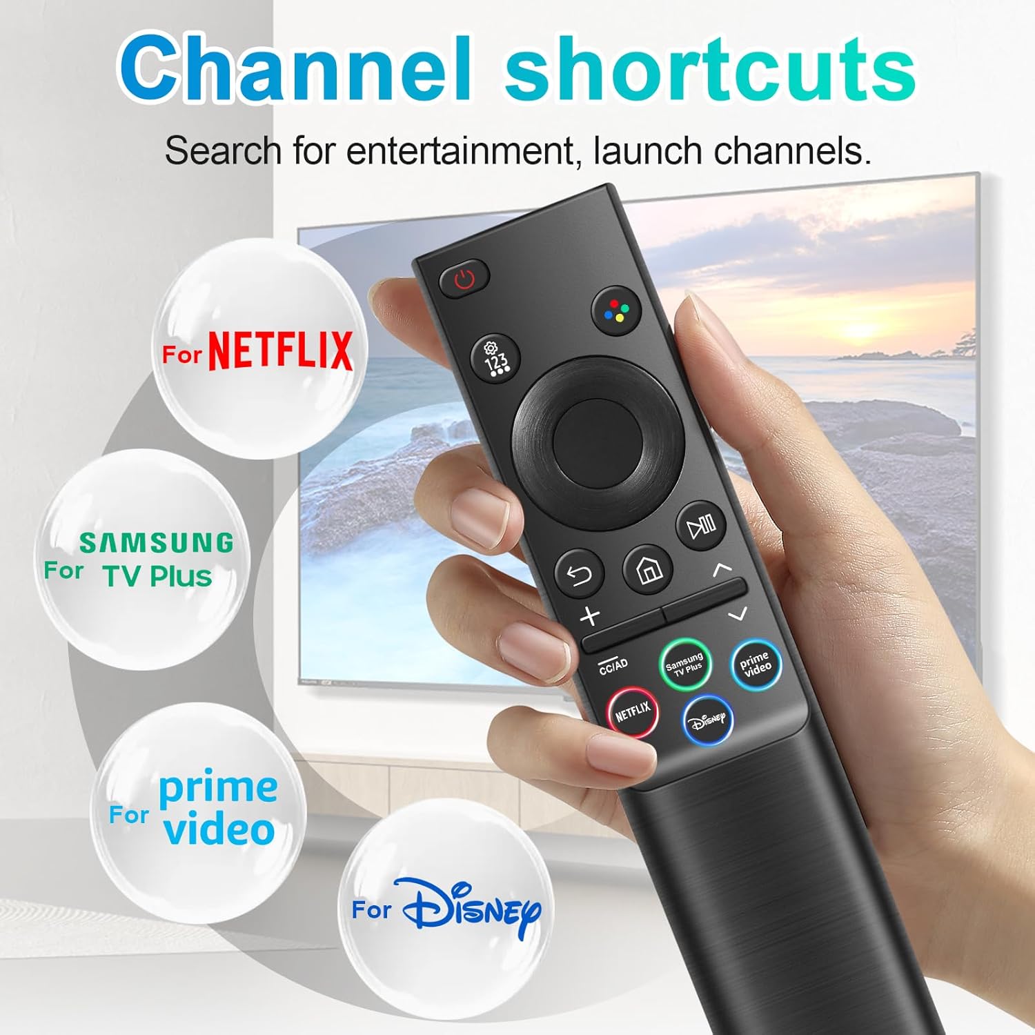 Smart TV Replacement Remote for Samsung 2019-2025 Curved QLED 4K 8K TVs - Image 4