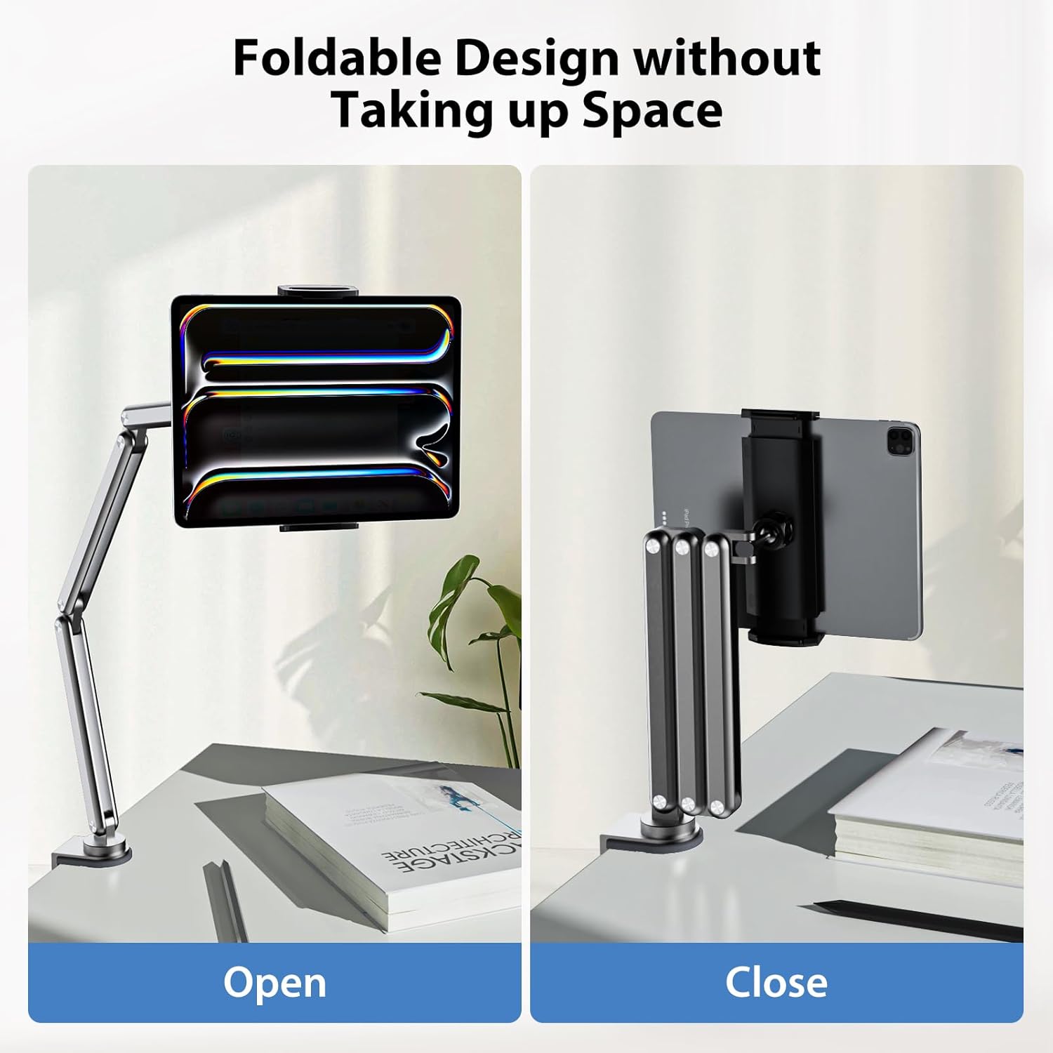 Foldable Aluminum Alloy Tablet Stand Holder for 7-15.6 inch iPads and Samsung Galaxy Tabs - Image 5