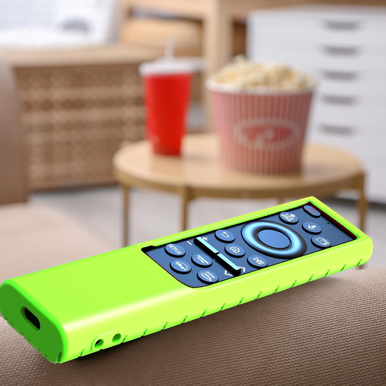 2Pack Glow in Dark Silicone Remote Case for Samsung BN59 Series Smart TV Controllers Blue Green - Image 4