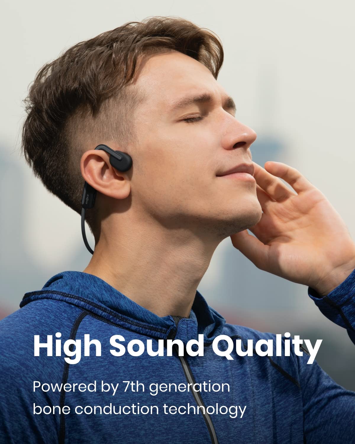 Shokz OpenMove Slate Grey 6 Hour Playtime IP55 Waterproof Bluetooth Wireless Sports Headphones with Mic - Image 7