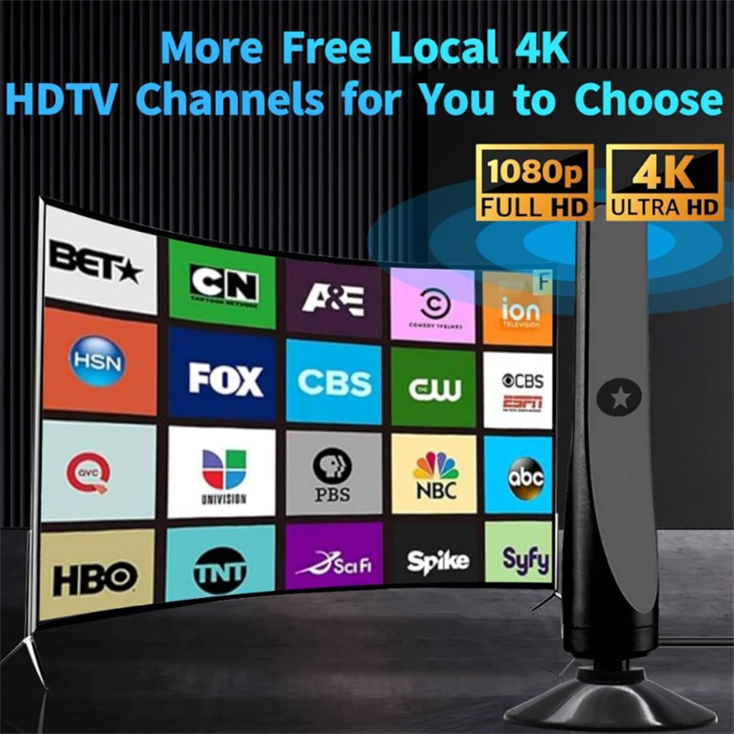 Broadwave Amplified HD Digital TV Antenna 4K 8K 1080p 150 Mile Range - Image 5