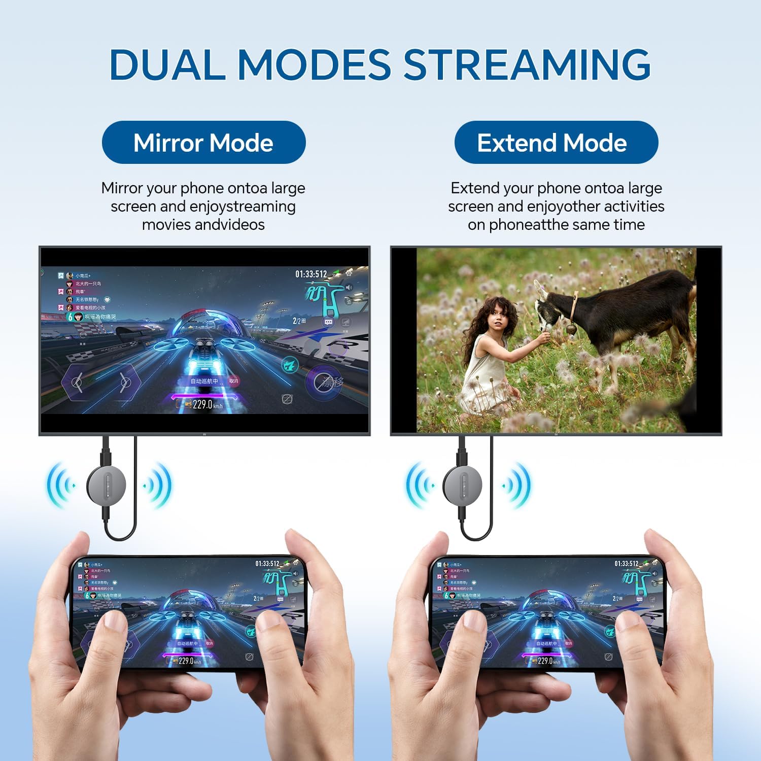 1080p Wireless HDMI Streaming Dongle Adapter for Seamless Screen Mirroring - Image 3