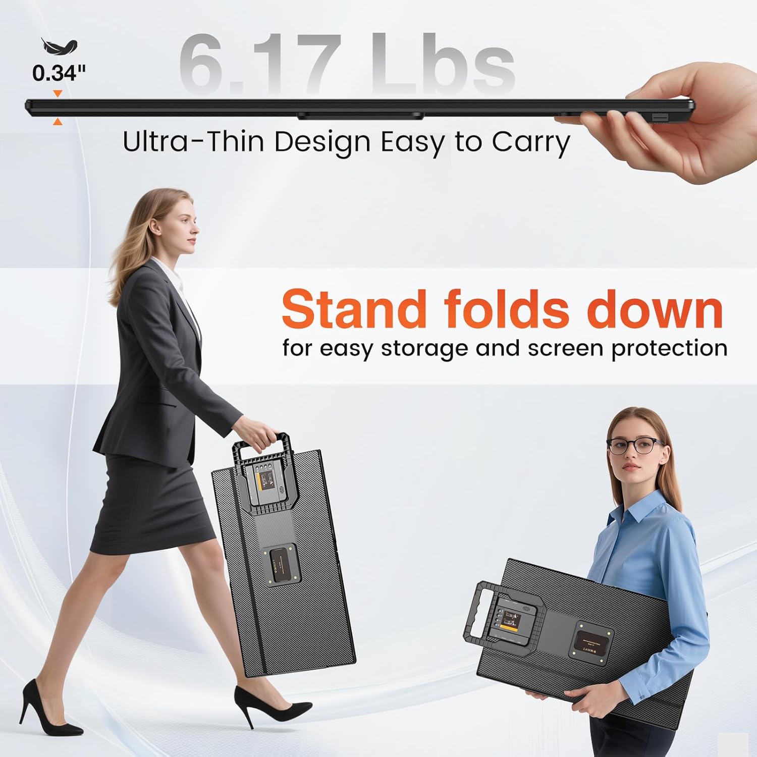 23.8 Inch 1080p FHD 100Hz IPS Portable Gaming Monitor with Built-in Speakers and VESA Mount - Image 8