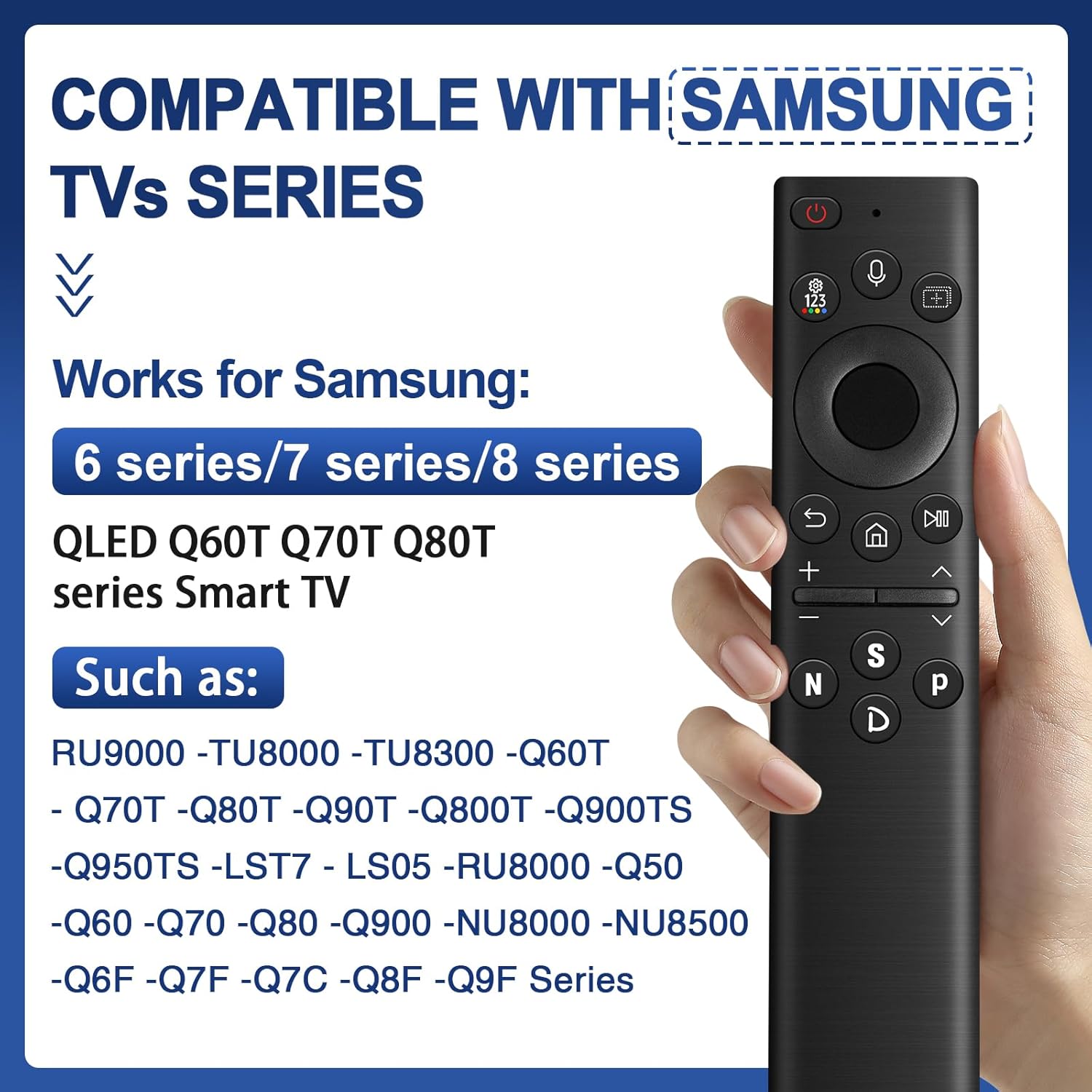 Rechargeable Solar Replacement Remote for Samsung TVs 4K 8K Neo QLED Crystal UHD Series BN59-01385A - Image 3