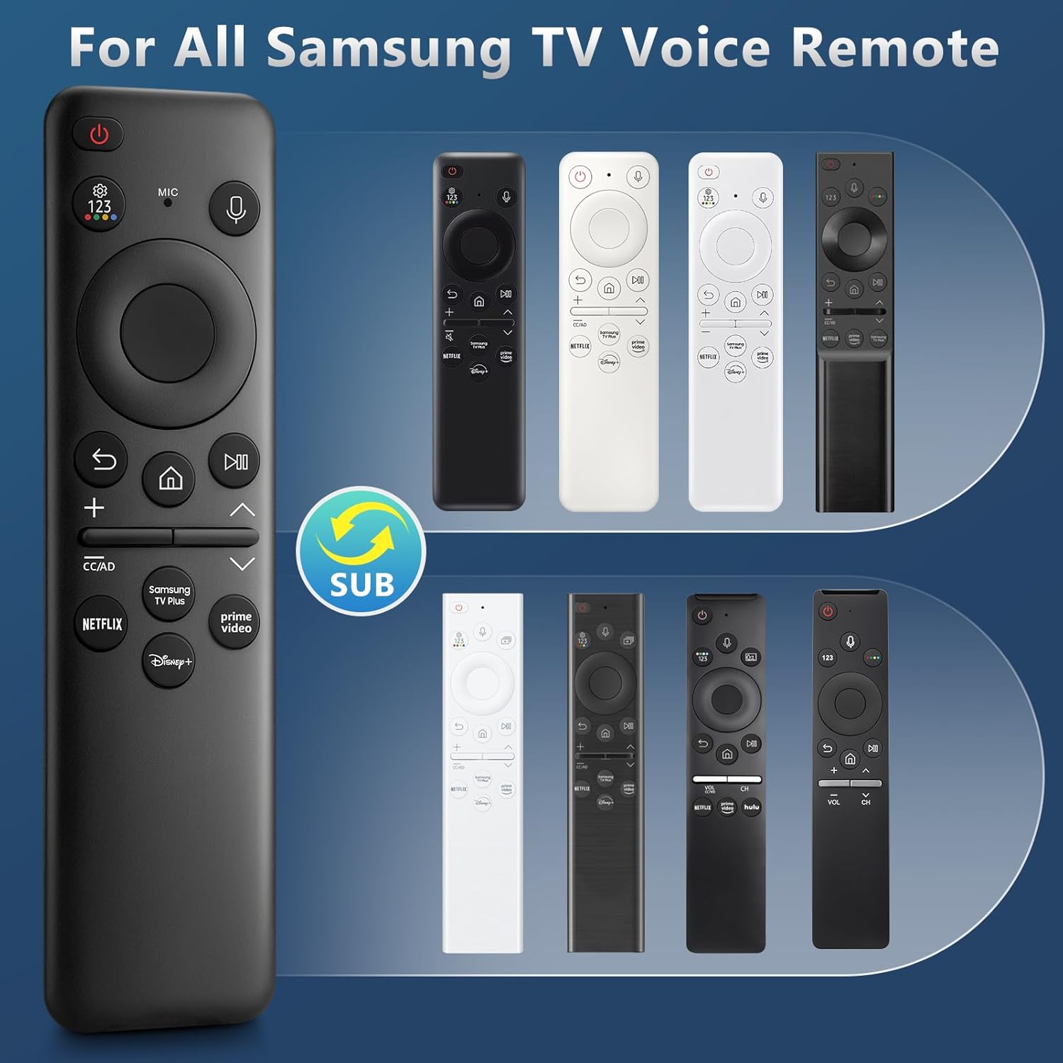 Solar Rechargeable Voice Remote for Samsung Smart TVs - Model BN59-01432A - Image 6