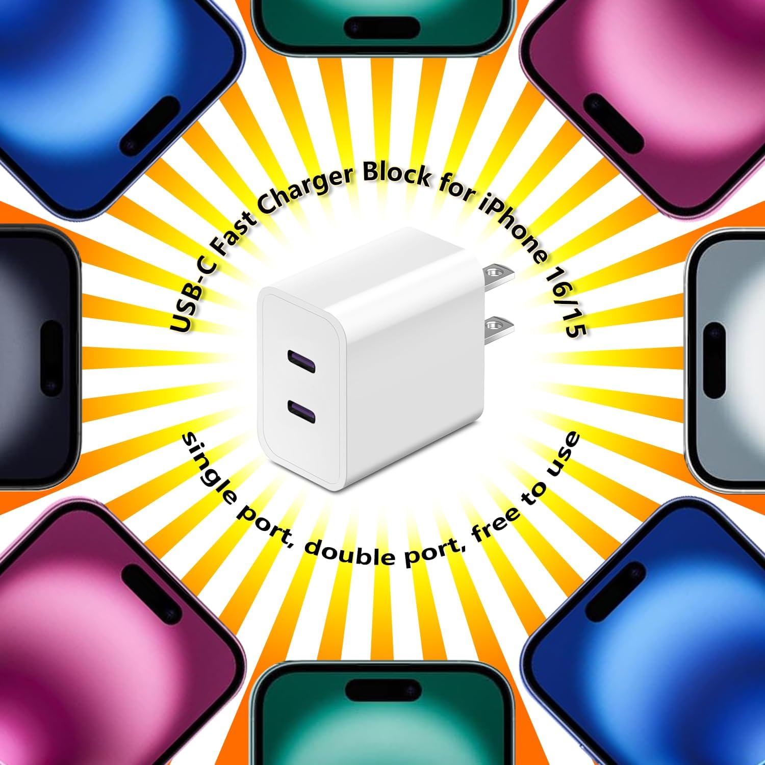 20W PD Dual USB-C Power Adapter 3 Pack White for iPhone iPad Apple Watch AirPods - Image 3