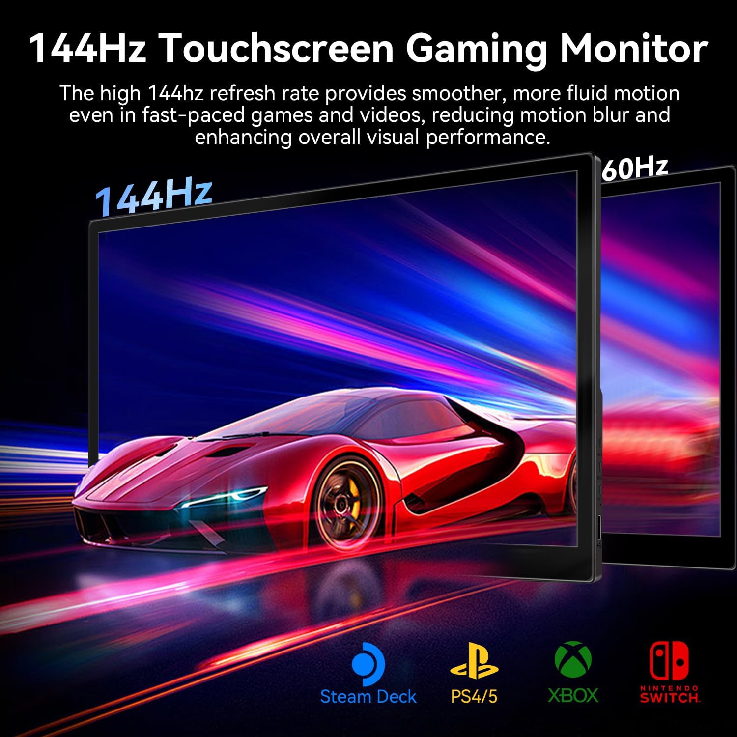 16 Inch 2.5K QHD Portable Gaming Monitor 144Hz IPS USB C HDMI Speakers - Image 4