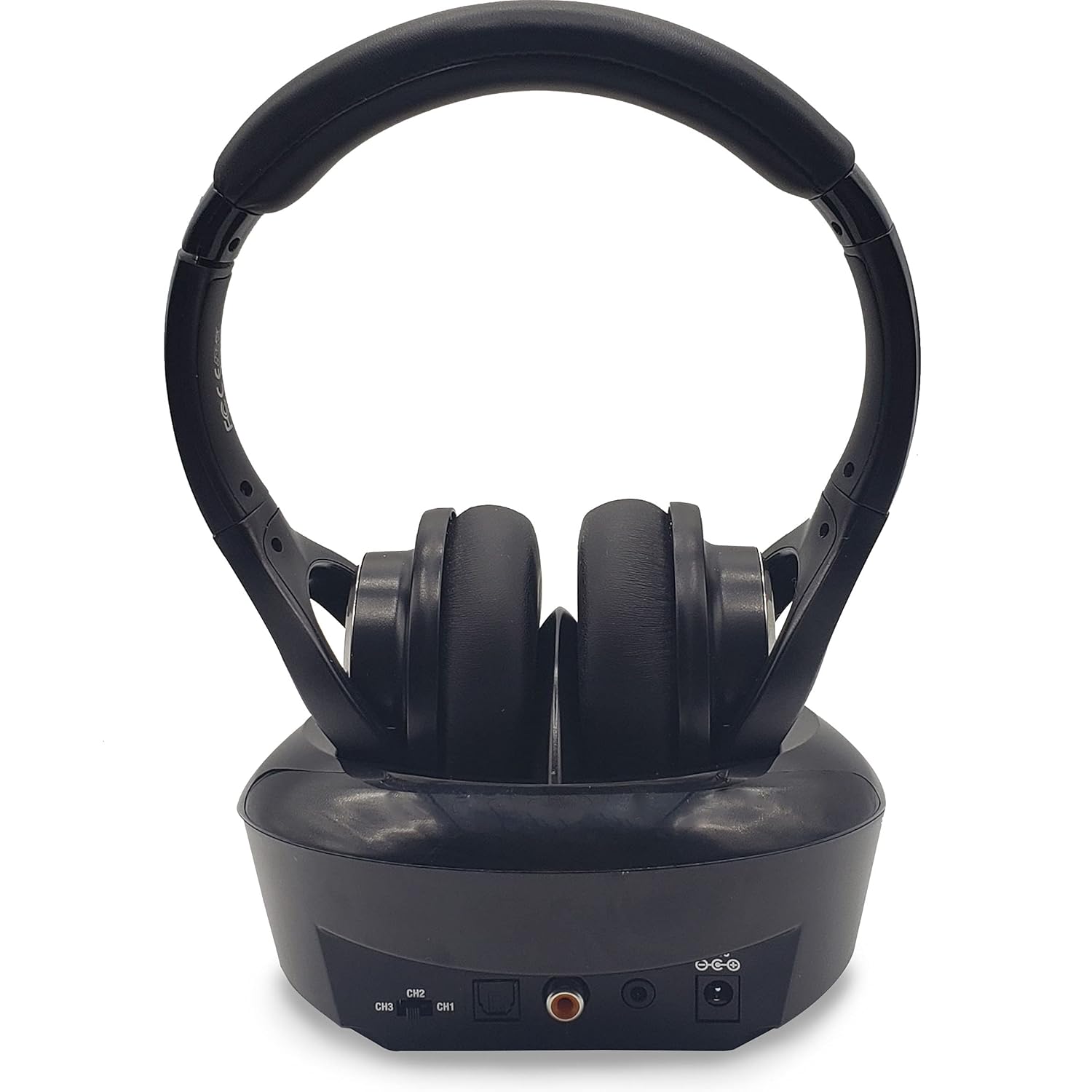 SEREONIC WH100 Wireless TV Headphones UHF RF Transmitter Charging Dock 150ft Range No Audio Delay Optical System - Image 2