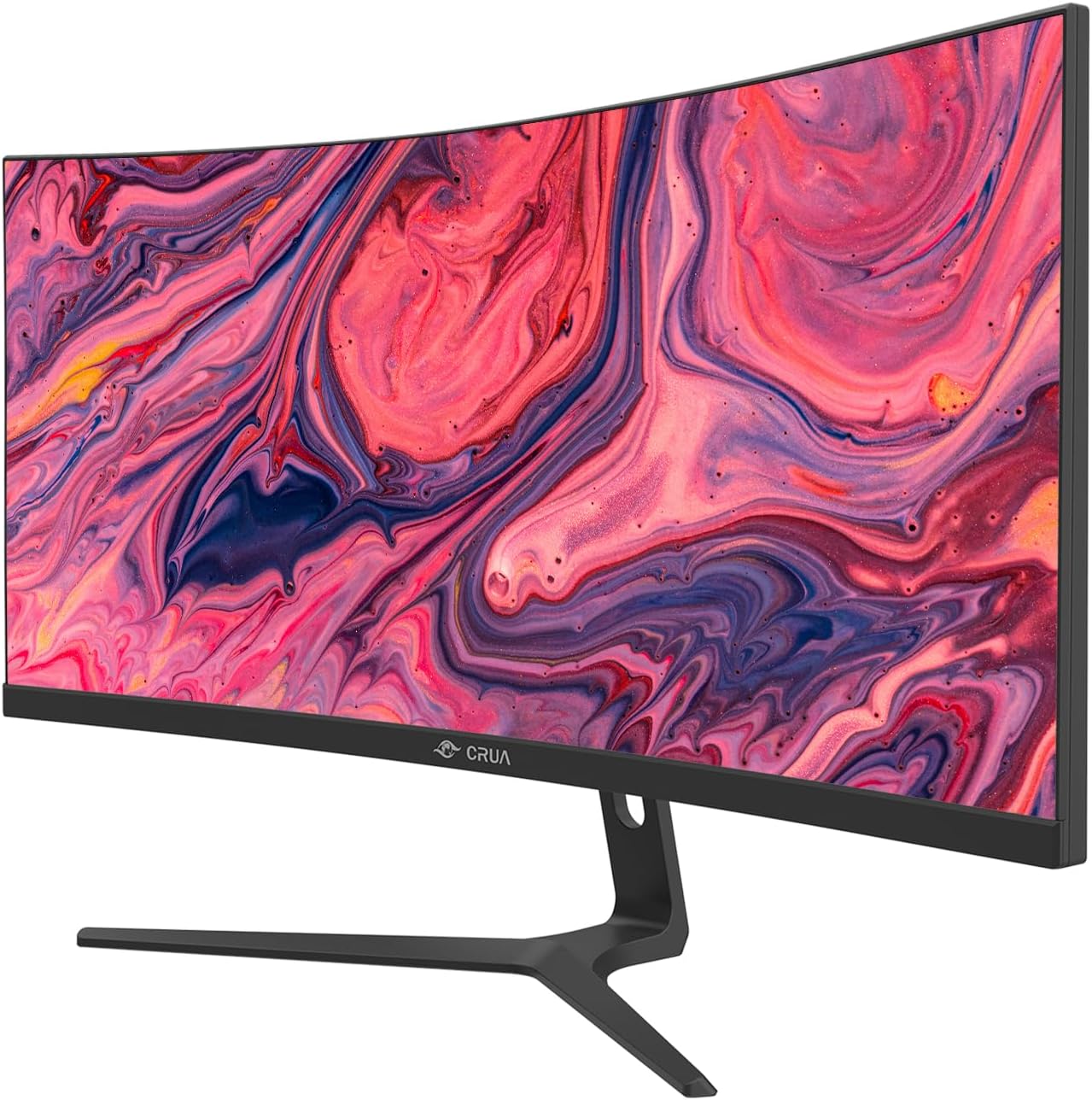 CRUA 30 Inch Ultrawide Curved 21:9 WFHD 100Hz VA Computer Monitor Black - Image 2