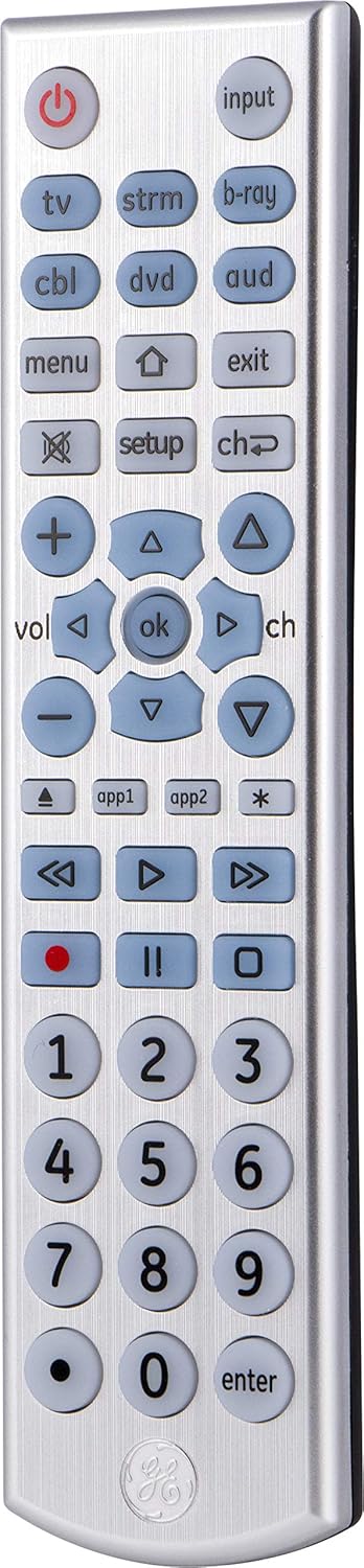 GE 6-Device Backlit Universal Remote Control for Smart TVs and Streaming Players Silver - Image 11