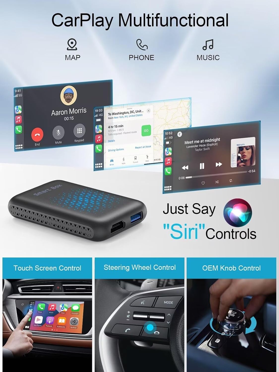 Wireless Carplay Android Auto AI Box 2.0 with YouTube Netflix Streaming HDMI Dongle - Image 3
