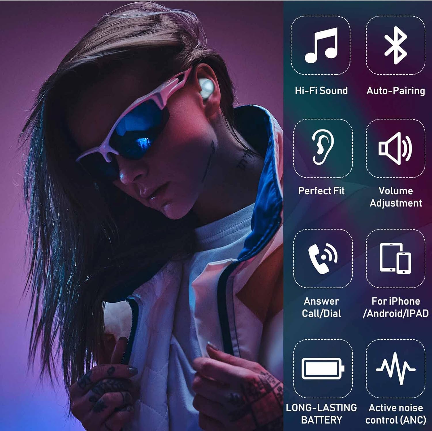 UrbanX Street Buds Plus True Wireless Earbuds for Samsung Galaxy Z Fold3 5G - Blue with Wireless Charging Case Included - Image 3