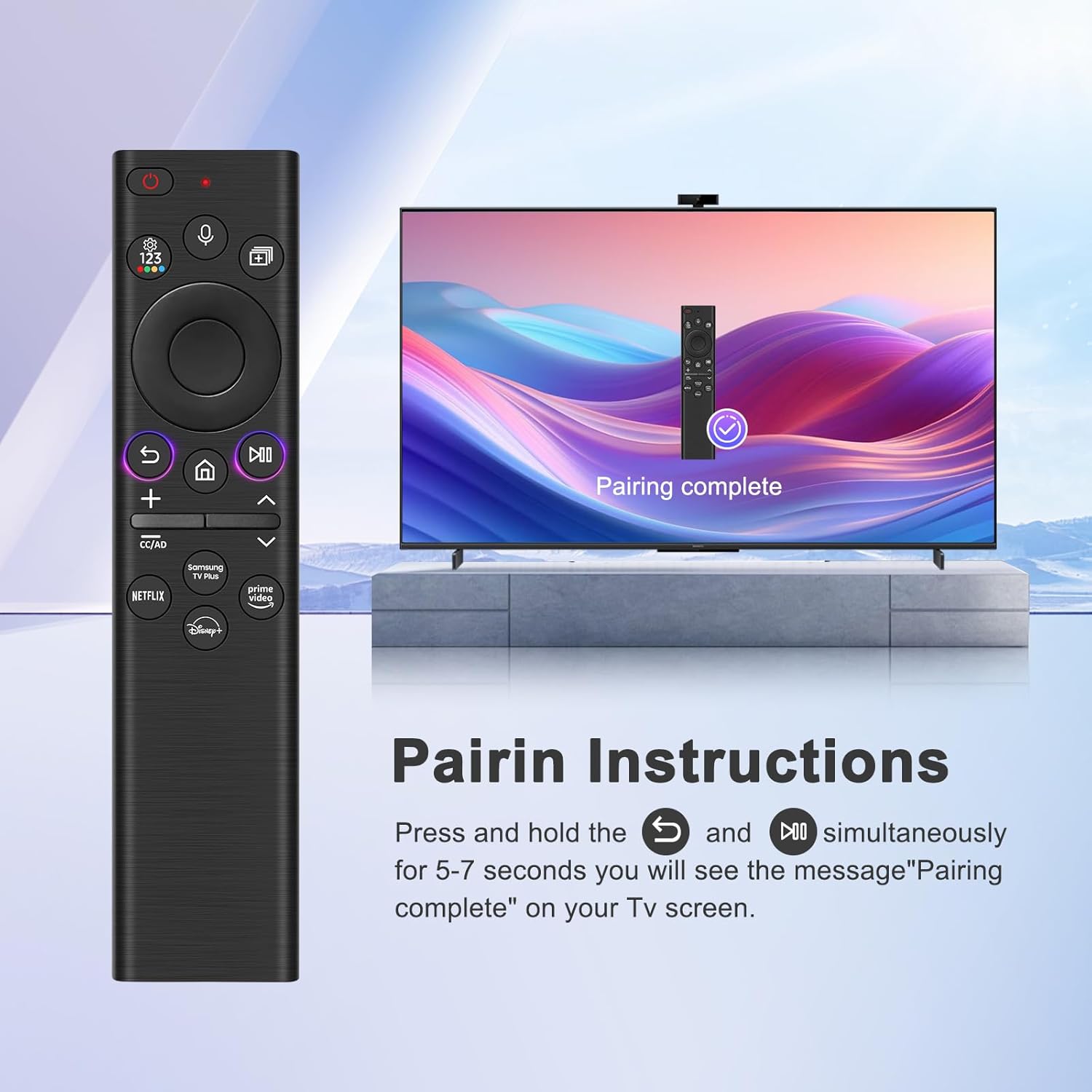 Voice Solar Replacement Remote for Samsung Smart TV Frame Crystal UHD Neo QLED 4K 8K 2018-2024 - Image 5