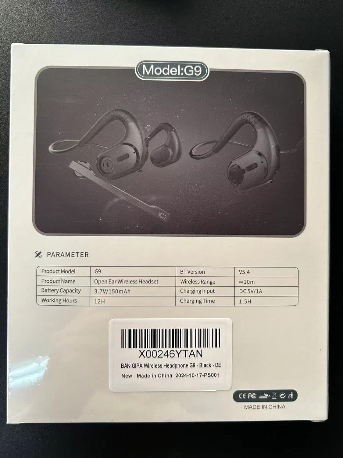 BANIGIPA Open Ear Bluetooth Headphones with Removable Mic, 12 Hr Battery, Noise Cancelling Wireless for Work, Sports, Calls - Image 11