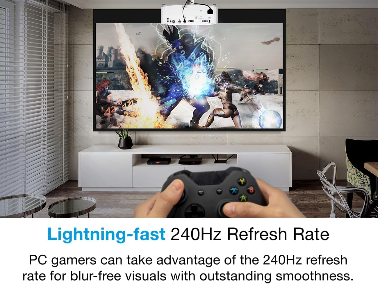 Optoma UHD38X 4K UHD Projector High Dynamic Range White Excellent Condition - Image 4