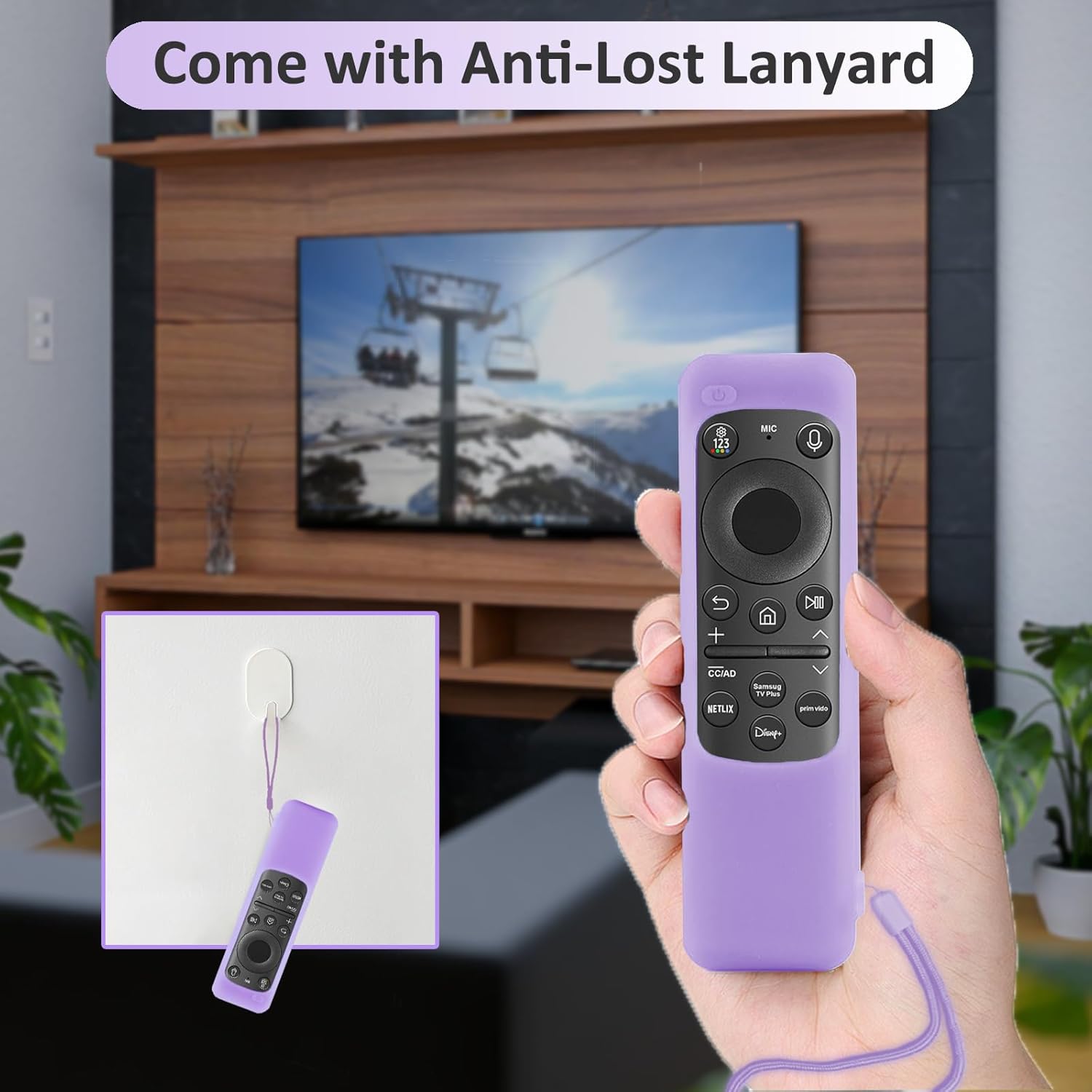 2 Pack Glow Purple & Pink Silicone Remote Covers for Samsung Smart TV BN59-01432J 01432A 01432B - Image 5