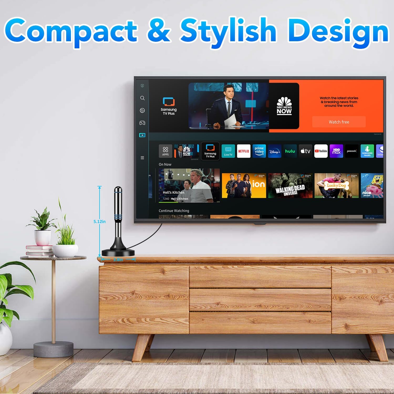 2025 Indoor Smart TV Antenna for Local Channels with Magnetic Base and Long Range 8K HD Reception - Image 4